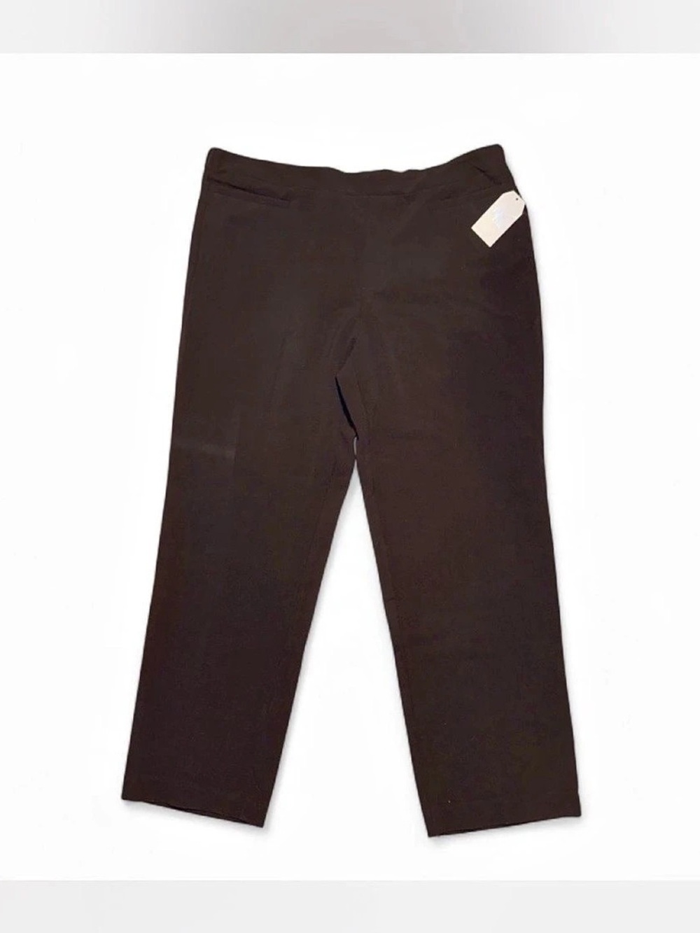 Time and Tru Straight Leg Relaxed Fit Pull-On Straight Pant Black
